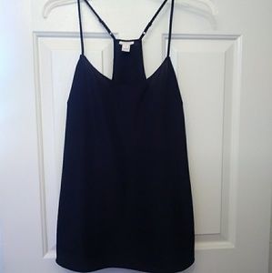 Black razorback tank top